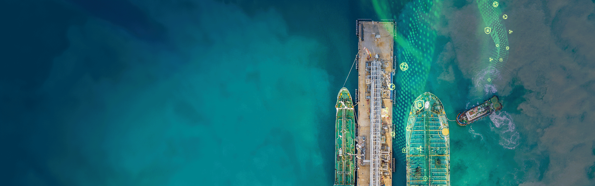 Infographic showing how real-time fuel monitoring supports Brazil offshore operations with OSV fuel visibility emissions reporting and fleet accountability
